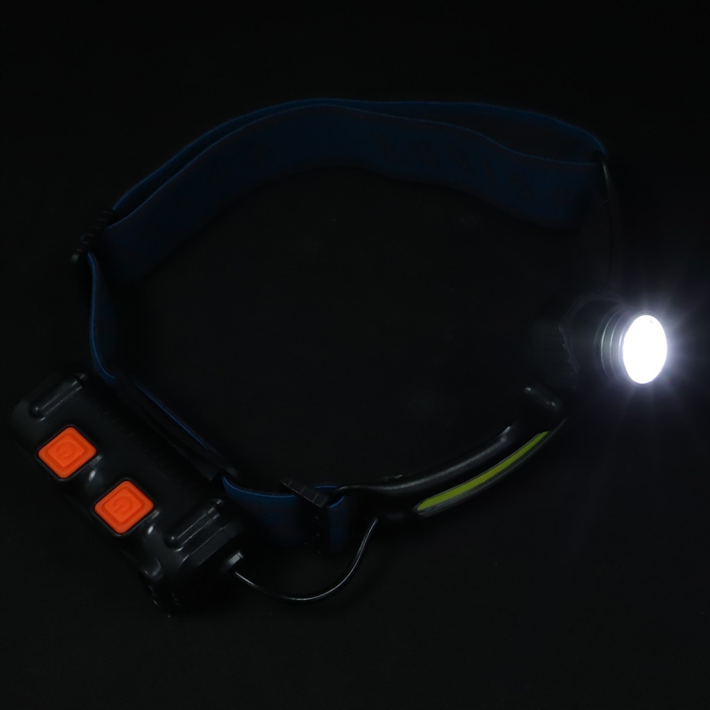 LATARKA CZOŁOWA LED LAMPKA CZOŁOWKA MOCNA WODOODPORNA NA CZOŁO USB 190031 3 LATARKA CZOŁOWA LED LAMPKA CZOŁOWKA MOCNA WODOODPORNA NA CZOŁO USB 190031 - obrazek 3