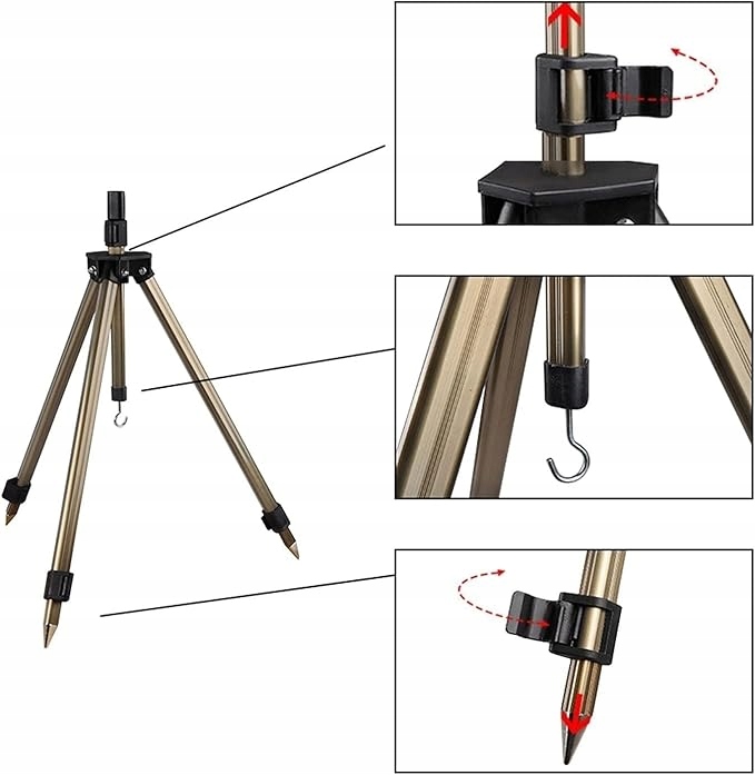 ZESTAW STANOWISKO KARPIOWE RUMPOL TRÓJNÓG 120CM + BUZZ BAR Z POZIOMICĄ 5 ZESTAW STANOWISKO KARPIOWE RUMPOL TRÓJNÓG 120CM + BUZZ BAR Z POZIOMICĄ - obrazek 5