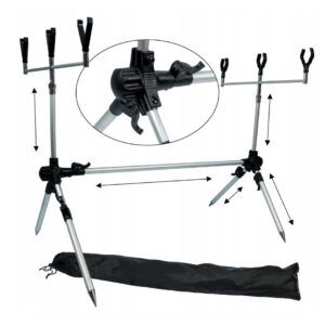 Stanowisko Karpiowe Rod Pod Regulowane Na 3 Wędki Aluminium Podpórka