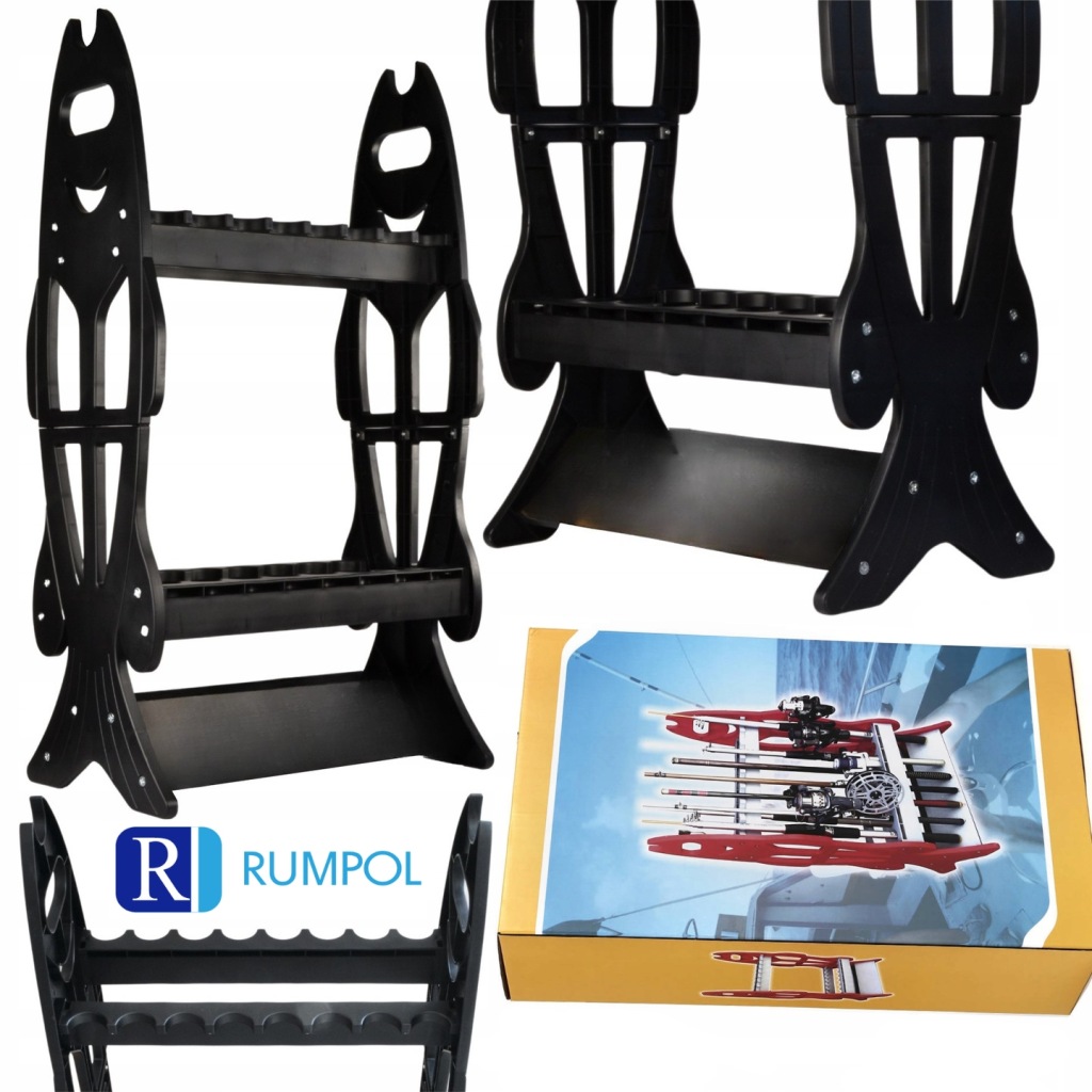 STOJAK STANOWISKO NA WĘDKI RUMPOL - NA 16 WĘDEK WYMIARY 44x80x25 CM 230021 1 Stojak Stanowisko Na Wędki Rumpol - Na 16 Wędek Wymiary 44x80x25 Cm