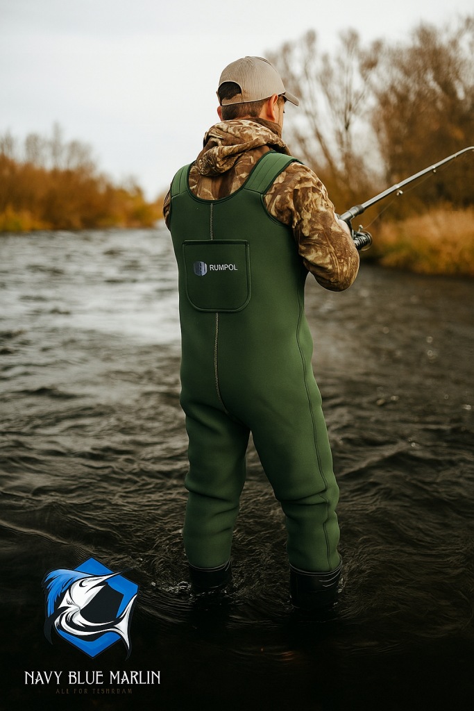 SPODNIOBUTY NEOPRENOWE 4-5MM RUMPOL 45-46 WODERY NA SZELKACH ZIELONE 290232 6 Spodniobuty Neoprenowe 4-5mm Rumpol 45-46 Wodery Na Szelkach Zielone - obrazek 6