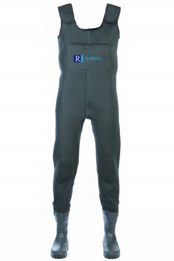 SPODNIOBUTY NEOPRENOWE 4-5MM RUMPOL 46-47 WODERY NA SZELKACH ZIELONE 290233 3 Spodniobuty Neoprenowe 4-5mm Rumpol 46-47 Wodery Na Szelkach Zielone - obrazek 3