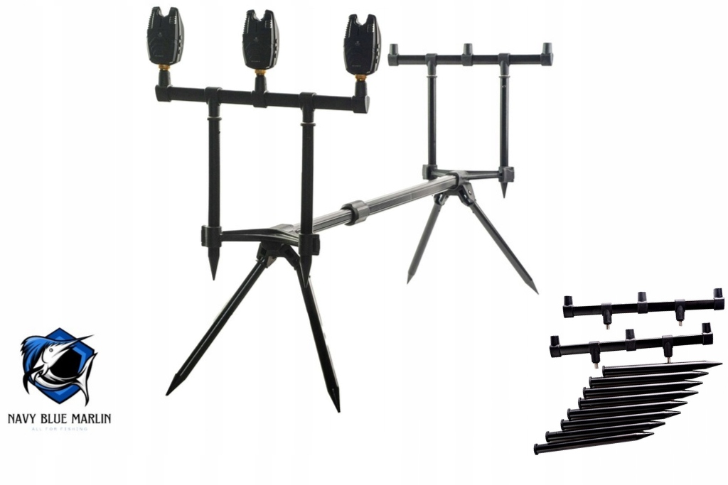 STANOWISKO KARPIOWE ROD POD NA 3 WĘDKI WYTRZYMAŁE CZARNE RUMPOL 280535 2 Stanowisko Karpiowe Rod Pod Na 3 Wędki Wytrzymałe Czarne Rumpol - obrazek 2