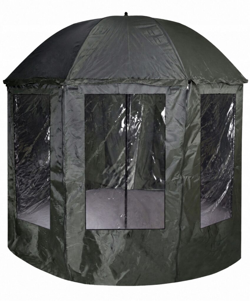 Namiot Wędkarski Parasol 3 Okna Regulowany Impregnowany Wodoodporny 240 Cm