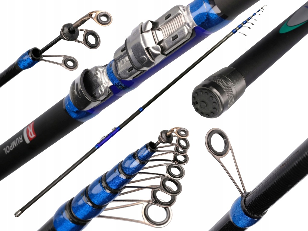 Zestaw Spinningowy Rumpol Alpen Travel 6m 10-50g Kołowrotek Pokrowiec