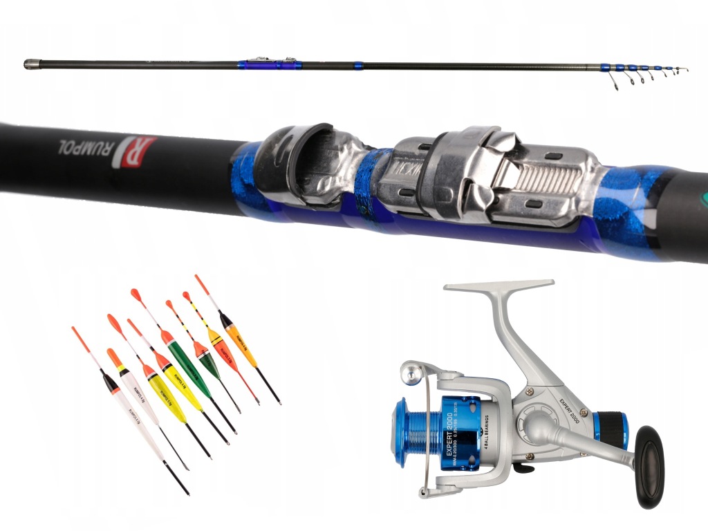 Zestaw Spinningowy Rumpol Alpen Travel 6m 10-50g Kołowrotek Expert Spławiki